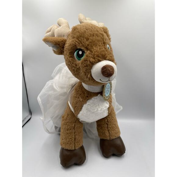Build A Bear Prancer Reindeer Christmas Stuffed Plush With BAB Dress - Picture 2 of 9
